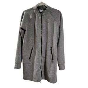 GAIAM Yoga Zip-Up Jacket Gray Medium - longer style